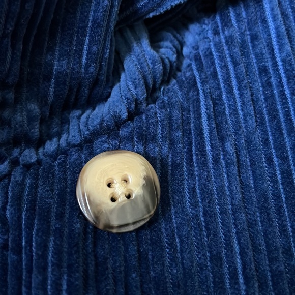 EUC Hanna Andersson Royal Corduroy Sherpa Lined Button Down Jacket - Picture 6 of 9